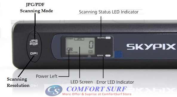 Mini Portable SkyPix Handheld / Cordless Color Scanner Printer 900dPi